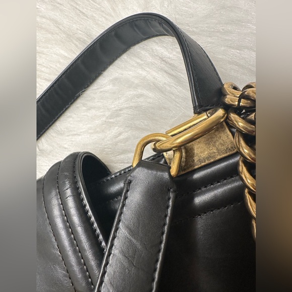 Chanel Calfskin Glazed Black two- way LeBoy Bag with gold/bronze Hardware - Picture 10 of 14